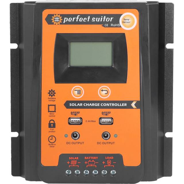 Smart Solcellecontroller Dobbelt USB-Port LCD Display