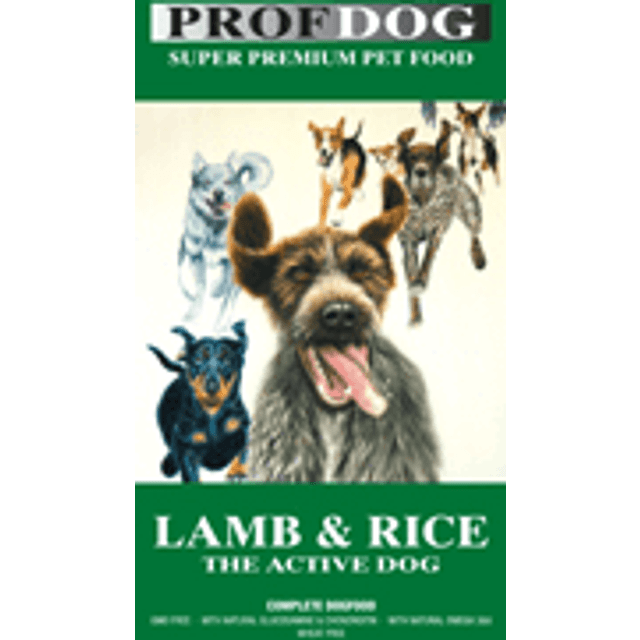 Prof Dog Lamp Rice Hundefoder 12 Kg