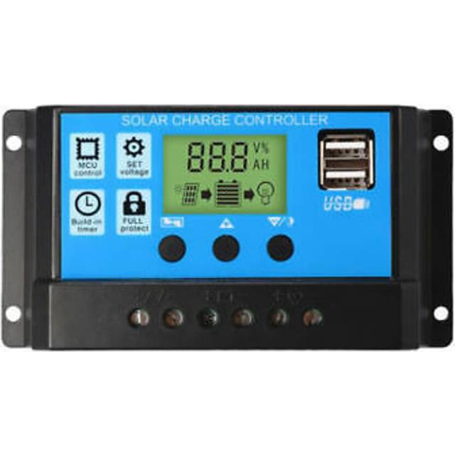 Solcellecontroller LCD Display Avanceret PWM