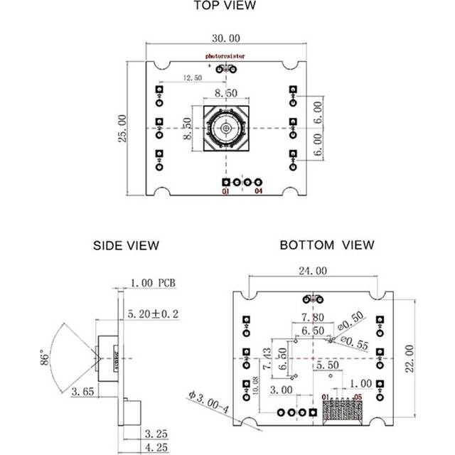 USB Camera Module Board 2MP Auto Focus OV2720