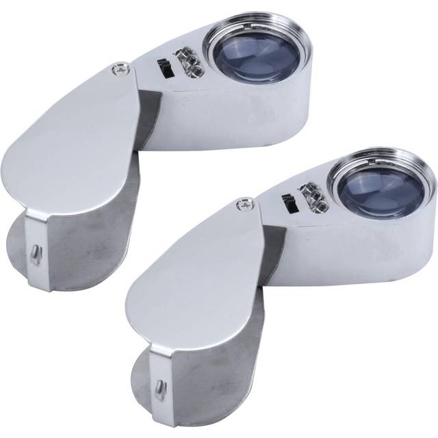 Typecat 2Pcs 40X LED Pocket Magnifier Loop