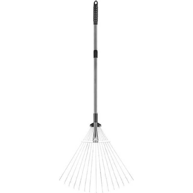 Adjustable Retractable 16 Inch Stainless Steel Garden Rake