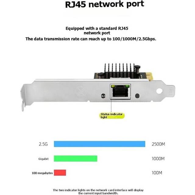 2.5G PCI-E to RJ45 Network Card RTL8125B