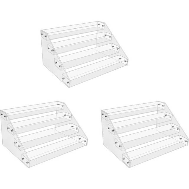 3X 4Tier Clear Acrylic CD Storage Rack