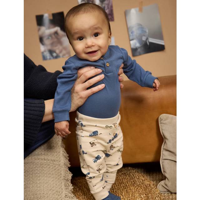 Minymo Body Ls Rib Modal Bomuld - Blue