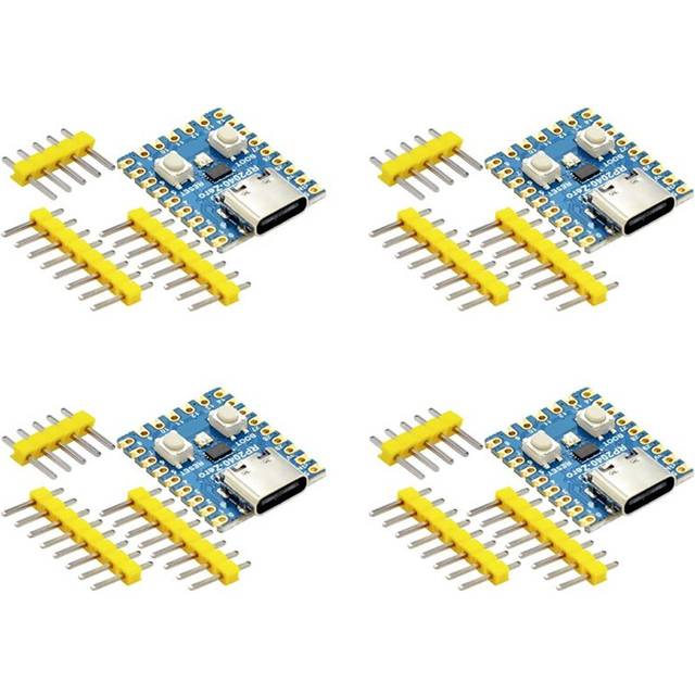 Kepptory 4pcs RP2040-Zero Dual-Core Microcontroller Board Module