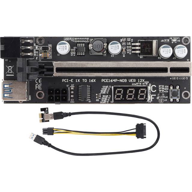 GPU Riseradapterkort Realtidstemperaturmonitor