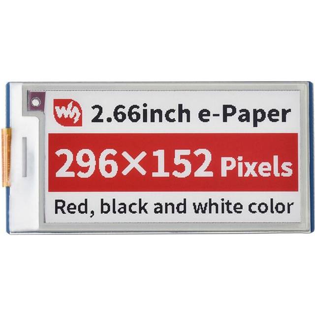Exogio 2.66 Inch E-Paper Display Module Raspberry Pi