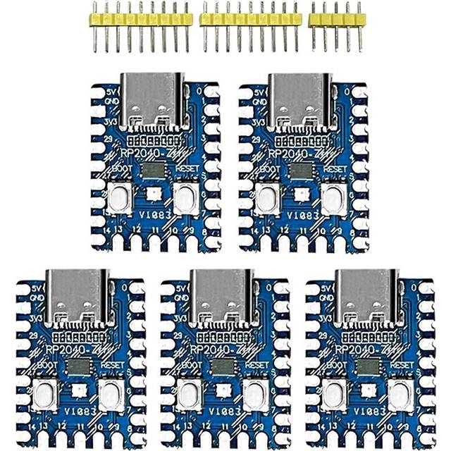 5PCS RP2040-Zero Dual-Core Cortex M0+ Microcontroller