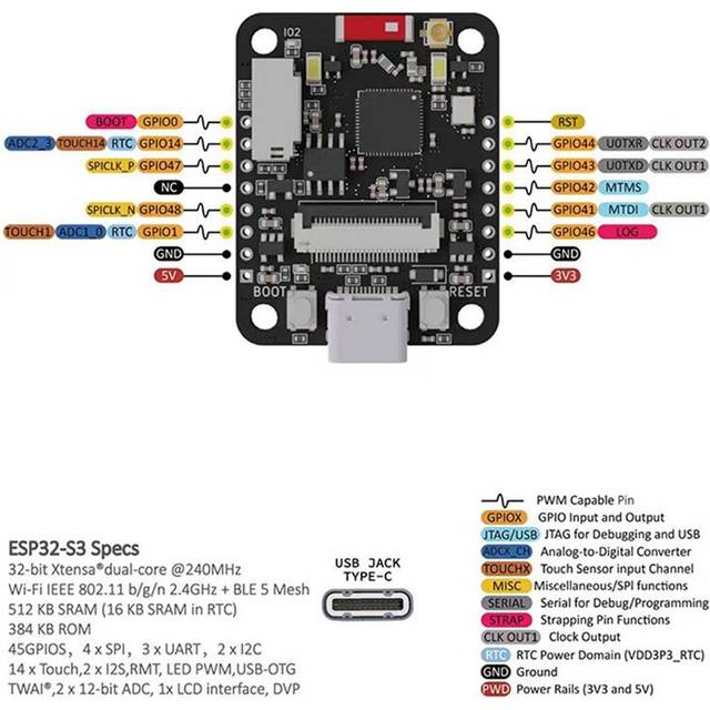 ESP32S3-CAM Development Board WiFi Wireless Video Module