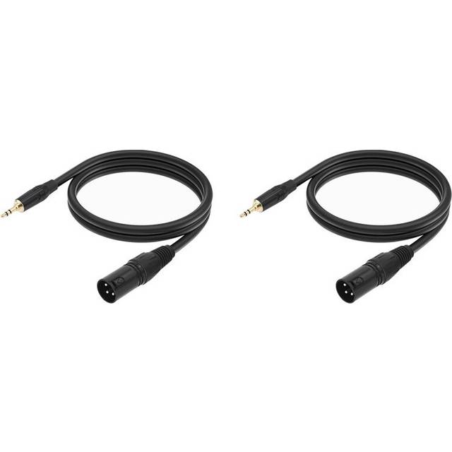 2pcs 3.5mm to XLR Cable Adapter 1m