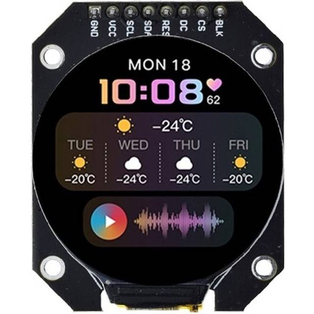 TFT Display 1.28 Inch Round RGB 240x240 Module