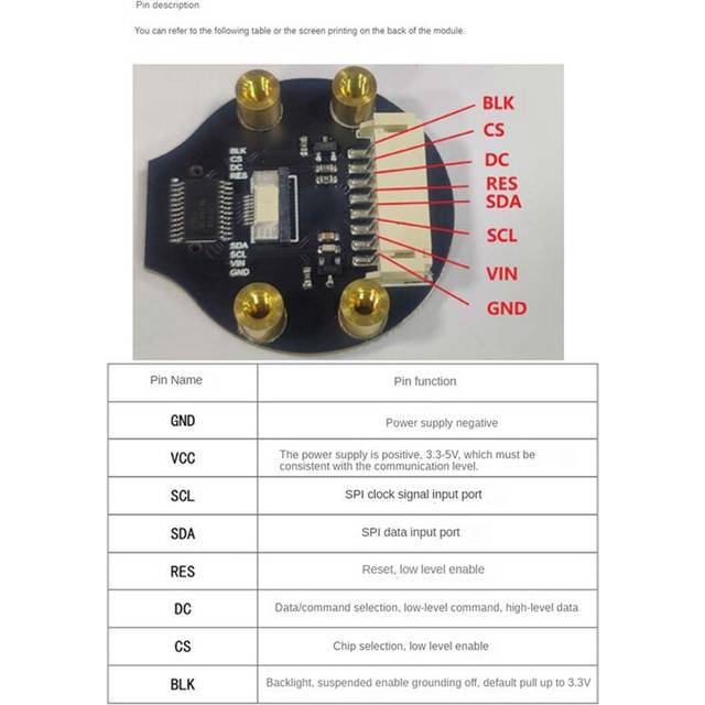 3pcs 1.28 Inch IPS Color TFT LCD Display Module