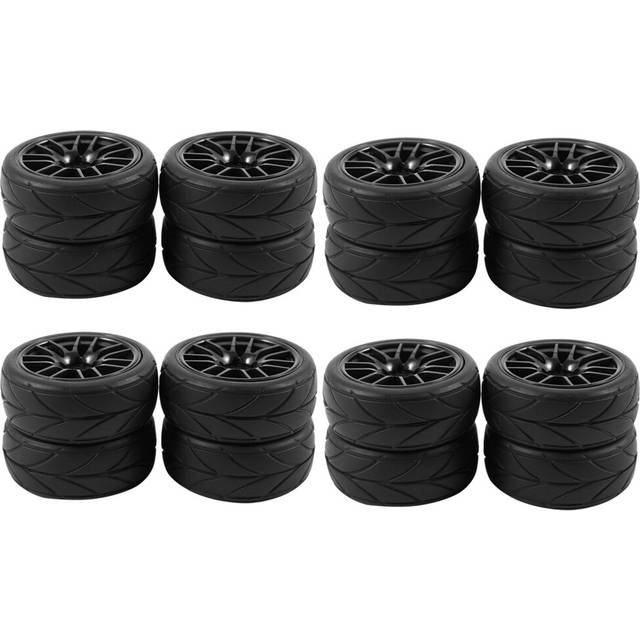 16Pcs Rubber Tire Rc Racing Car Tires