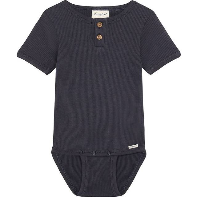 Minymo Body Ss Rib Modal Bomuld - Grey