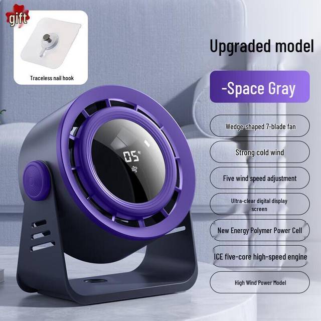 LISM Mini USB Rechargeable Desktop Circulation Fan
