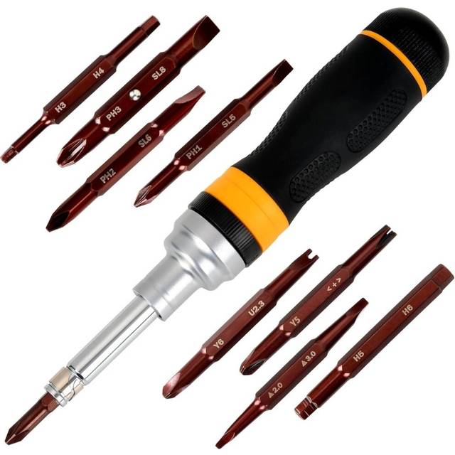 19in1 Ratcheting Multi-Bit Screwdriver Set Bitsskruetrækker