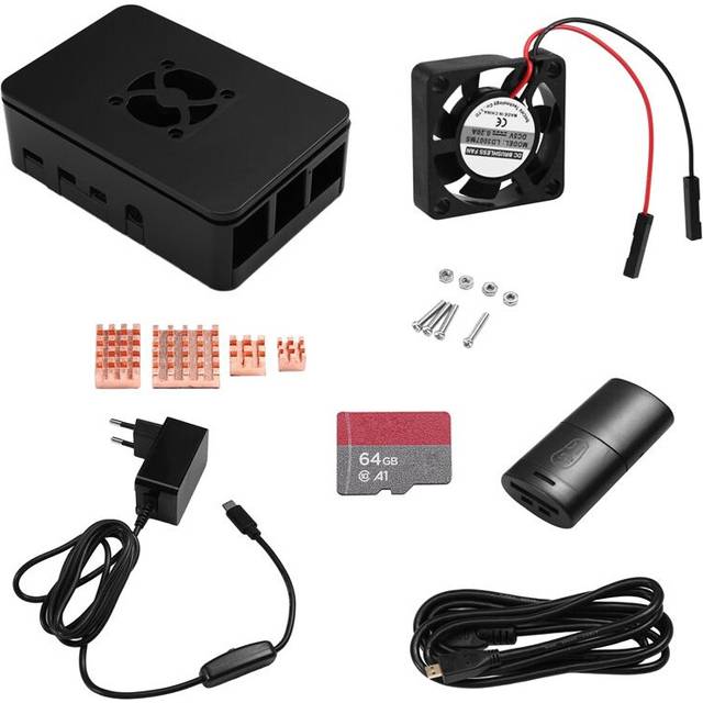 Typecat Raspberry Pi 4B Kit with Case Cooler Memory Card Heatsink