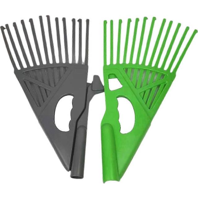 2 Pcs Handheld Gardening Grass Rake Set