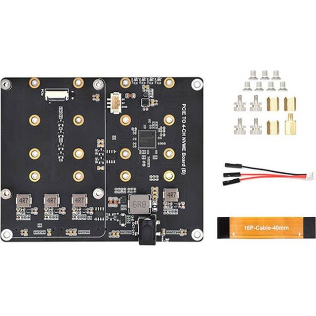 Typecat Raspberry Pi 5 PCIe to 4-CH M.2 Adapter Board