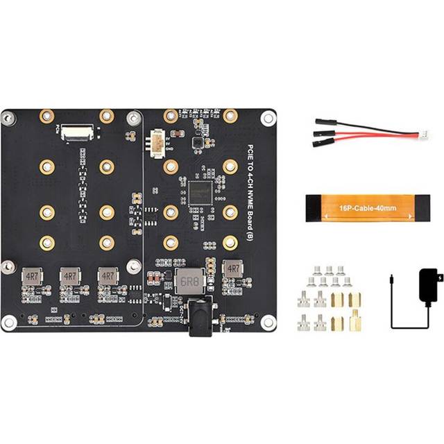 Typecat Raspberry Pi 5 PCIe to 4-CH M.2 Adapter Board