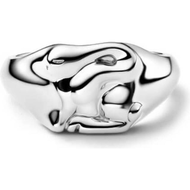 Maria Black Rabbit Mini Signet Ring Sølv -