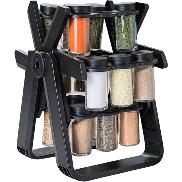 Istovo Rotating Glass Spice Storage Rack Set