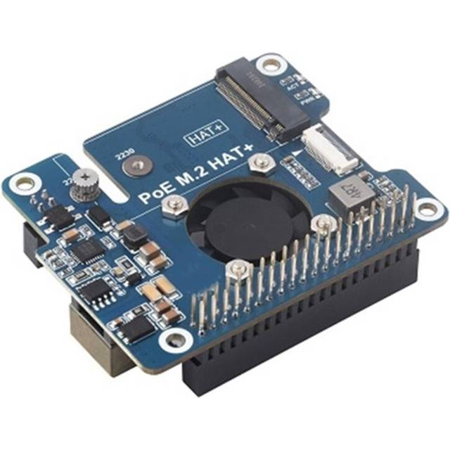 PCIe to M.2 Adapter with PoE for Raspberry Pi 5