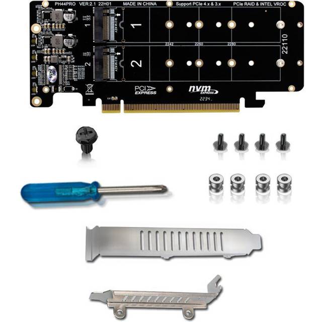 PCIE X16 to M.2 M-Key NVMEx4 SSD Server Riser Card