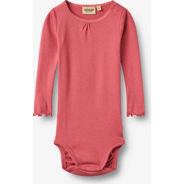 Wheat Langærmet Blonde Rib Body Lotta - Raspberry