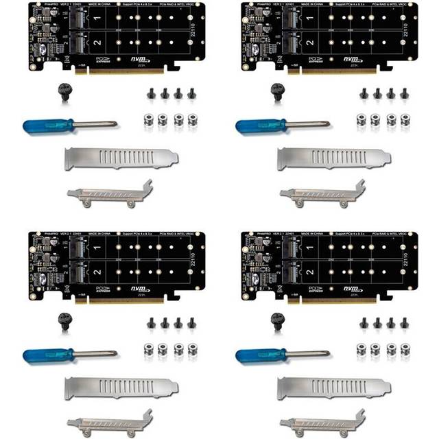 Typecat 4X PCIE X16 to M.2 M-Key NVMEx4 SSD Server Riser Card
