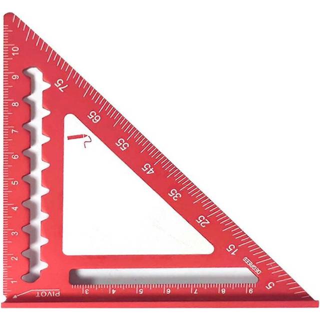 4 Inch Triangle Ruler Measurement Tool Tømrervinkel