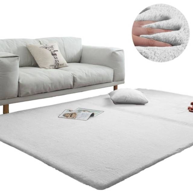 Strado Room Rug Rabbit 200 x 200 Hvid cm