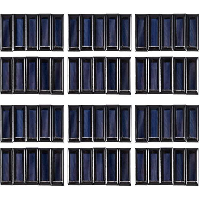 Typecat 60Pcs Solar Panel 0.5V 100MA Module