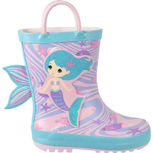 zigzag Rook Kids Rubber Boot - Pink
