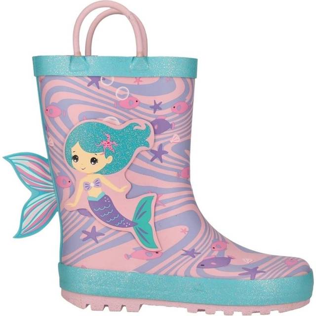 zigzag Rook Kids Rubber Boot - Pink