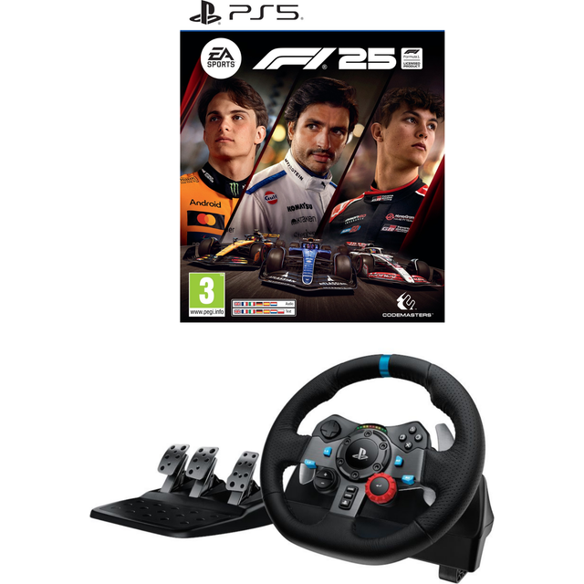 Logitech G29 Driving Force Racing Wheel F1 25 PS5 Racerpakke Bundle