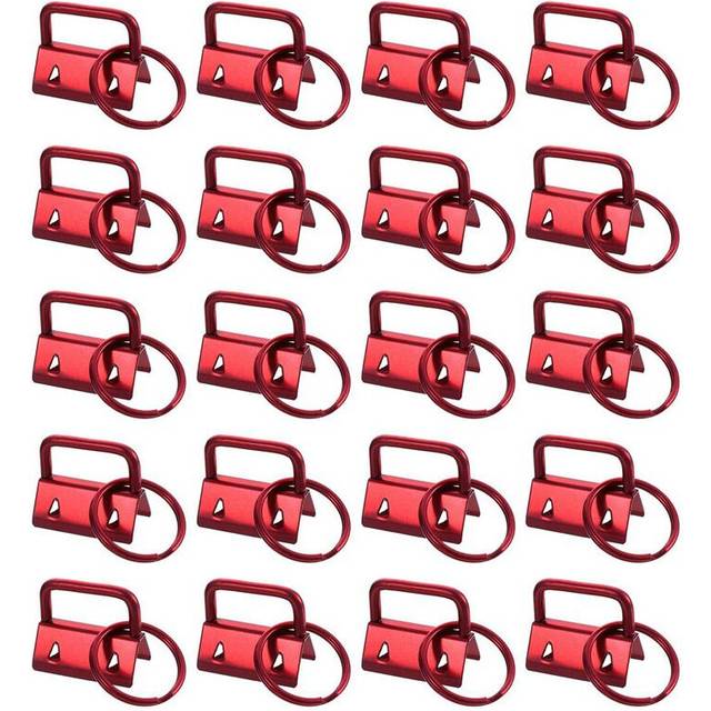 Tlily Key Fob Hardware with Keychain Rings - Red