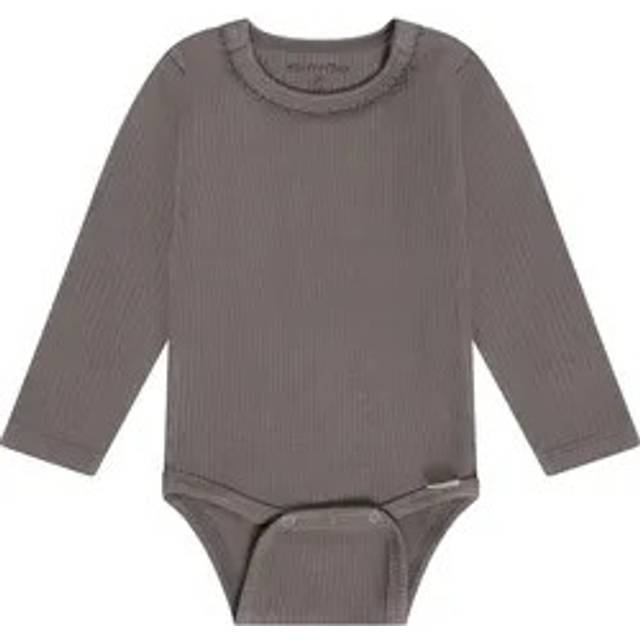 Minymo Body LS Rib Plum Truffle