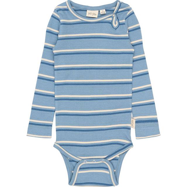 Petit Piao Body L/æ Rib Modal Infinity Striped