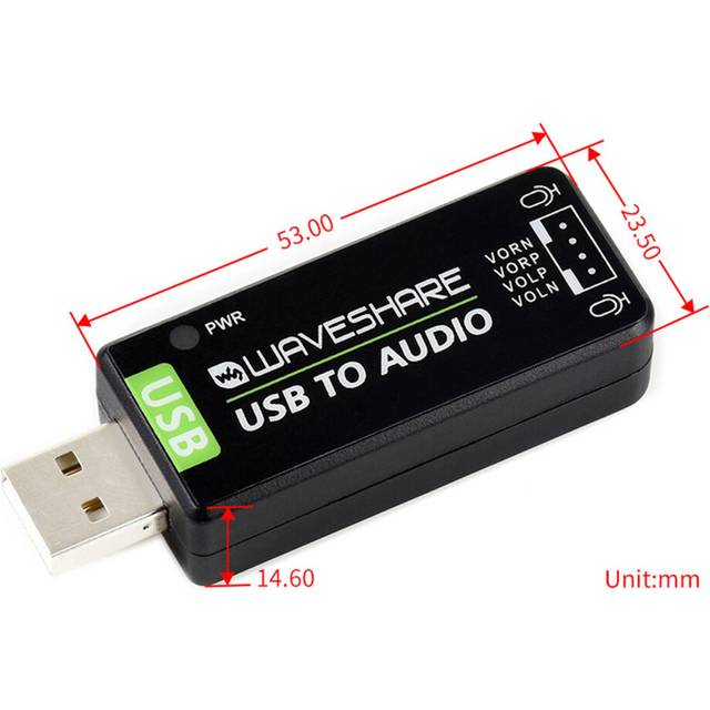 Waveshare USB Sound Card Audio Module