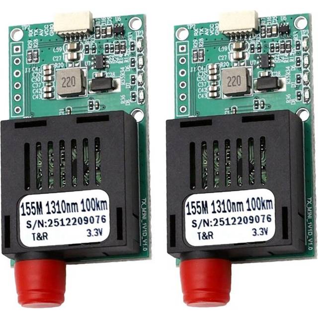 Melitt 2PCS 100KM TTL Optical Transceiver Module