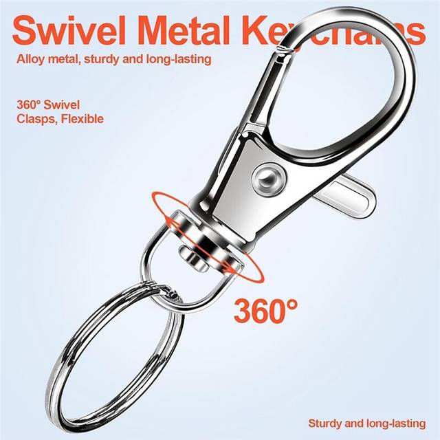 Exogio Metal Swivel Snap Hooks Key Rings Small Lobster Claw Keychains Clasps Key Chain Rings - Multicolor