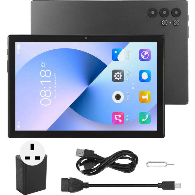 Android Tablet 10 Tommer IPS Octa Core - Sort
