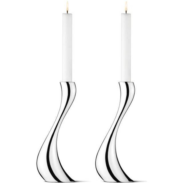 Georg Jensen - Cobra Ljusstake 2-pack 24 Cm - Silver