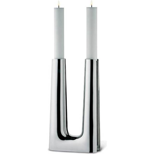 COPENHAGEN ljusstake stor, Georg Jensen, Blankpolerat rostfritt stål