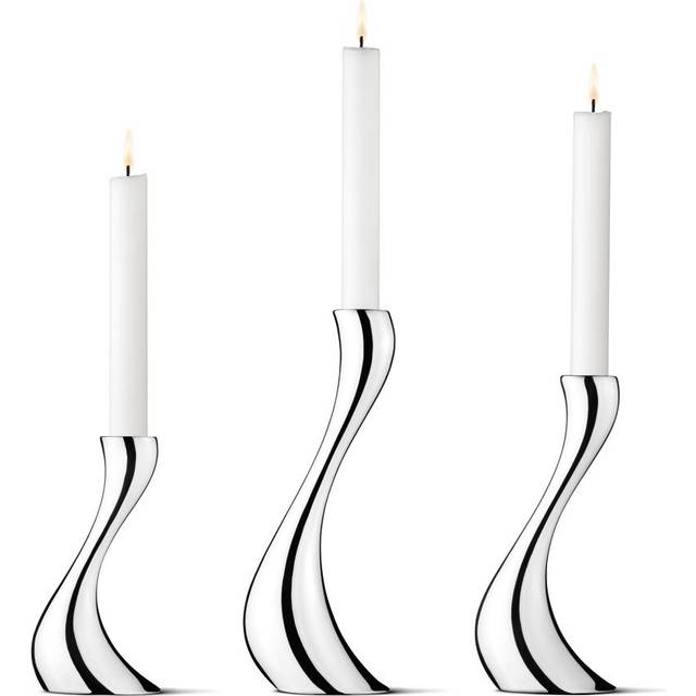 Georg Jensen Cobra Lysestage 24cm 3stk - gavehylden.dk