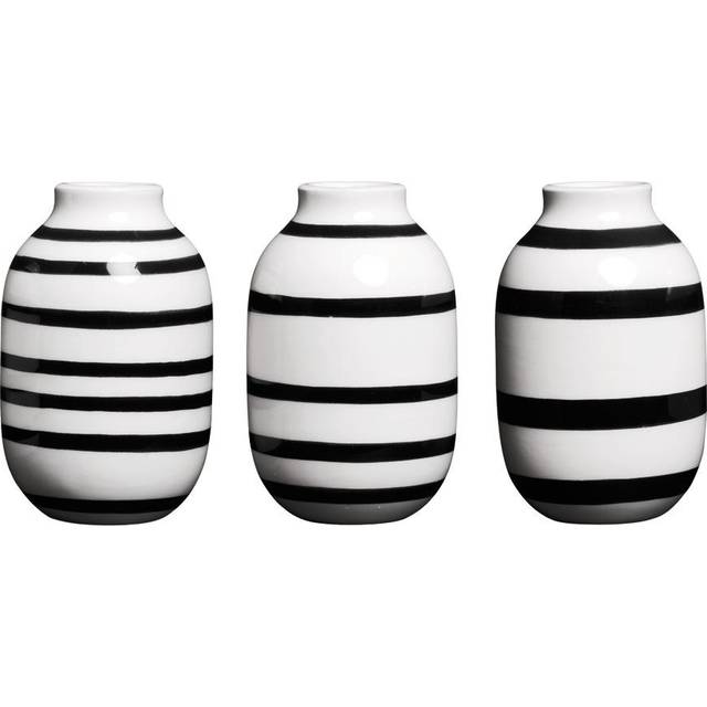 Omaggio Vas 8 cm 3-pack Silver